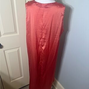 Coral Pink Sleeveless Cape